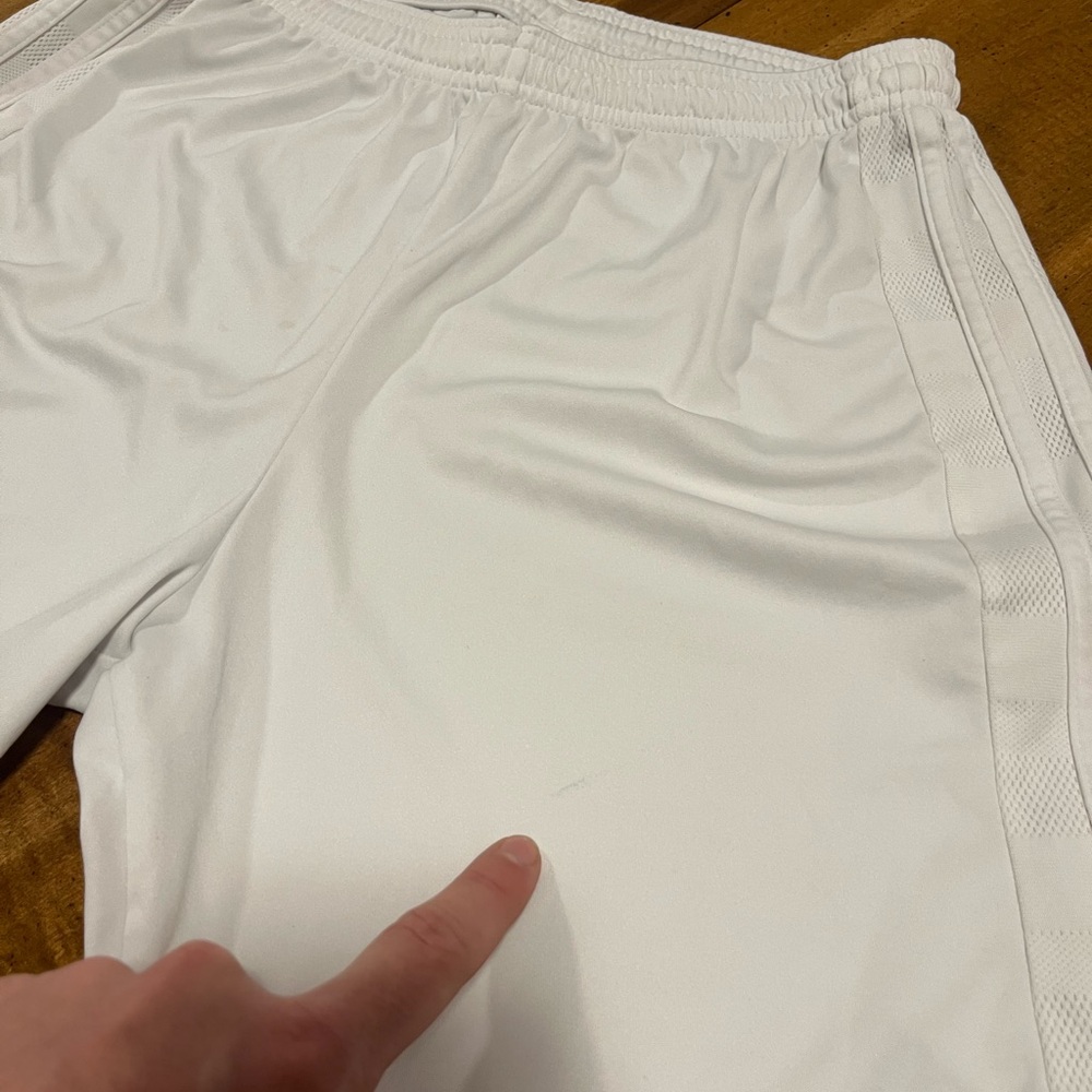 adidas White Men's Athletic Shorts - Picture 3 of 9